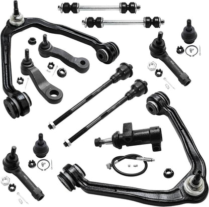 Solidspare 13Pcs Front Upper Control Arms Tie Rods Idler Arm Kit For Chevy Silverado 1500