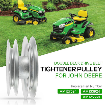 Solid Spare For John Deere AM133924 Double Deck Tightener Pulley GX255 GX325 GX345 GX355