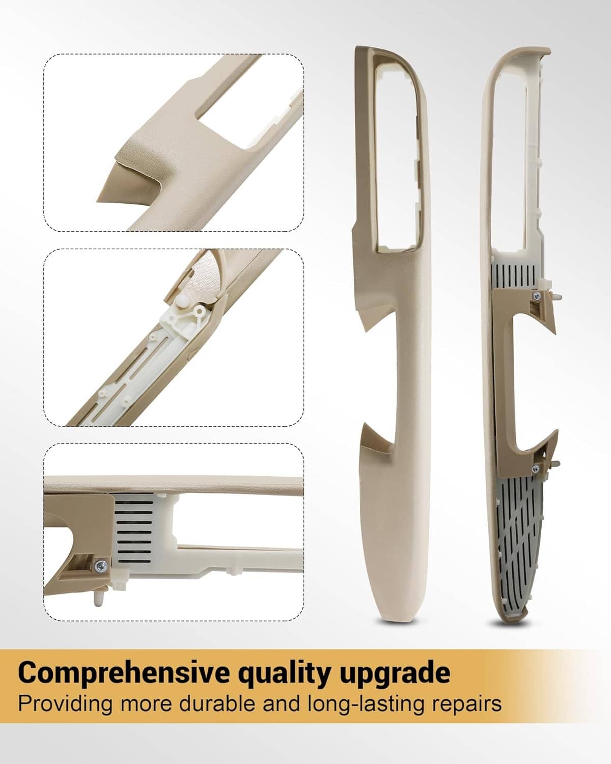 Solidspare For 2010-14 Tahoe Silverado Front Driver Side Door Armrest Repair Beige 80995