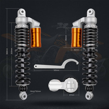 Solidspare Adjustable Front Air Shocks Absorber Set For Yamaha Banshee 350 YFZ350 ATV 87-06