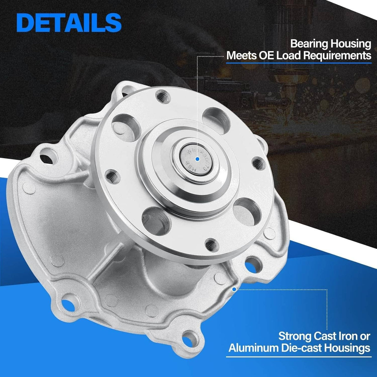 Solidspare Water Pump for 2007-2016 GMC Acadia Buick Enclave Chevy Traverse 3.6L 12618472