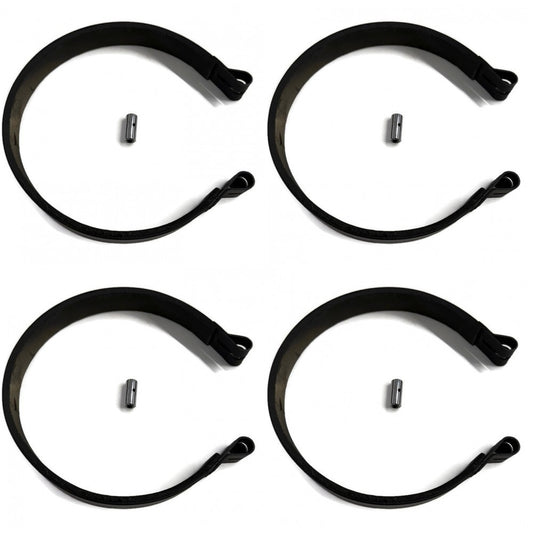 Solid Spare (4) Drum Brake BANDs and PIN replaces 6" 6 Yard Cart Yerf-Dog Azusa Manco Stens