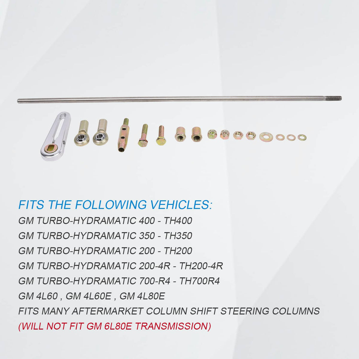 Solidspare Universal Adjustable Column Shift Linkage Kit 400 350 700R4 GM Transmissions