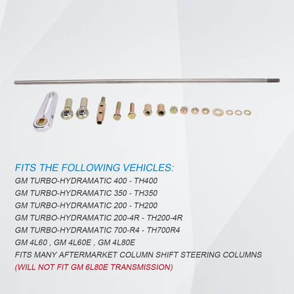Solidspare Universal Adjustable Column Shift Linkage Kit 400 350 700R4 GM Transmissions