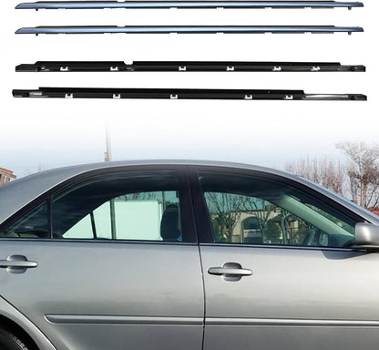 Solidspare 4Pcs Window Molding Trim Weather Strip Seal Strip for 2002-2006 Toyota Camry