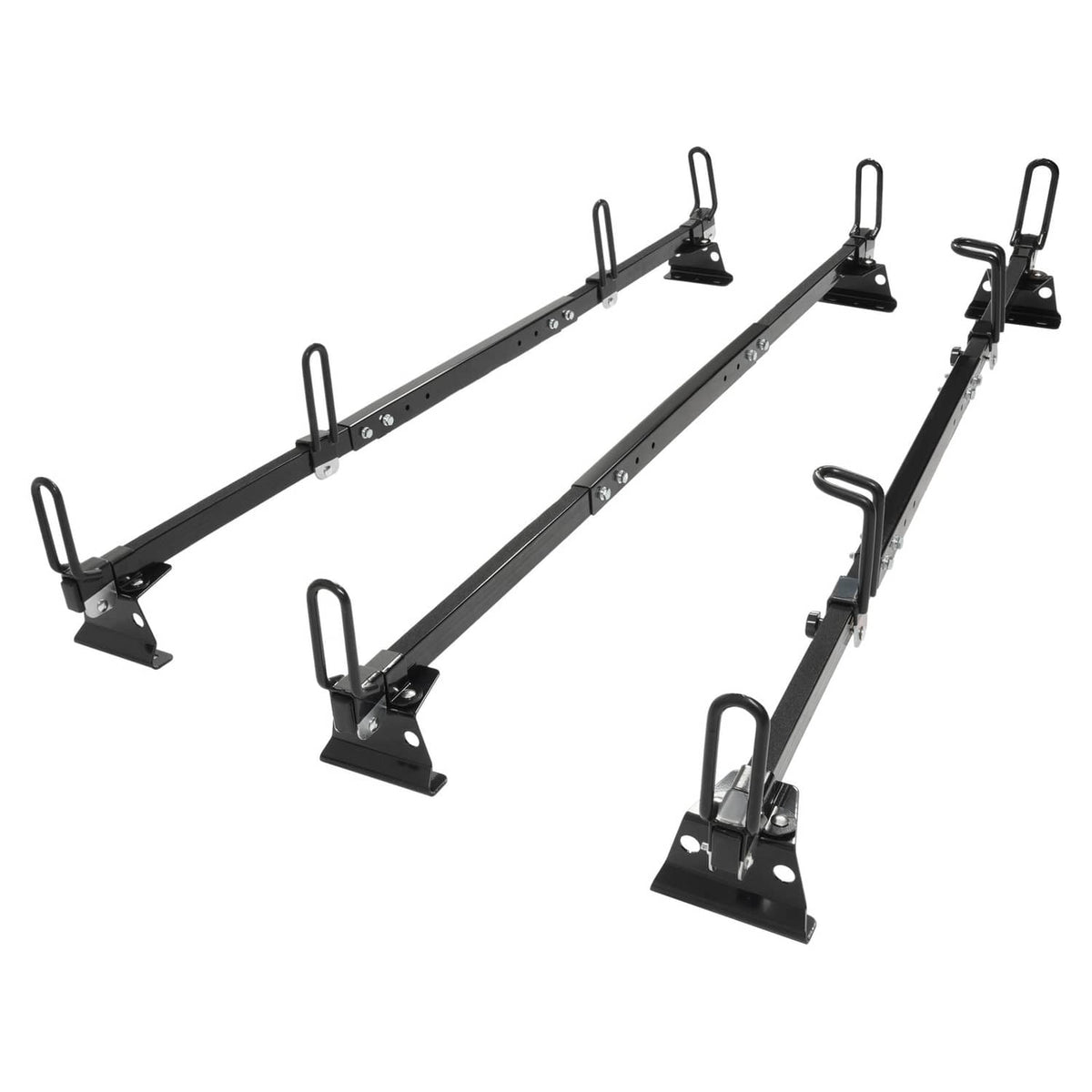 Solid Spare 65" 3-Bar Cargo Van High Ladder Roof Rack For Nissan NV 1500 2500 3500 750 lbs