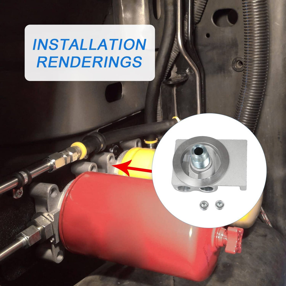 Solidspare Diesel Fuel Filter W/ Remote Mount Base 1/2" NPT For CAT 1R-0749,1R-0750 Filters