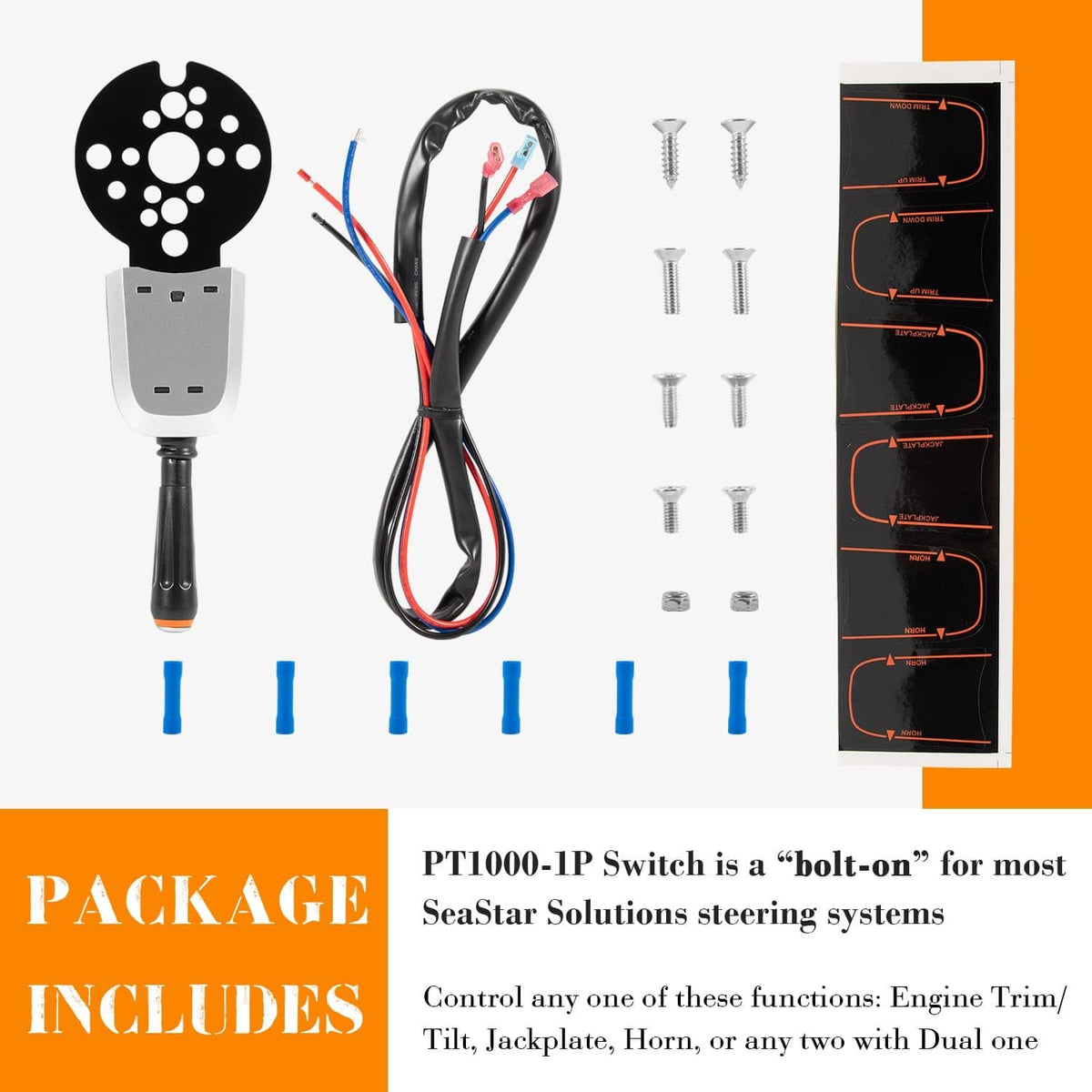 Solidspare PT1000-1P Pro Bezel Control Switch Blinker Trim/Jack Plate For Seastar Hydraulic
