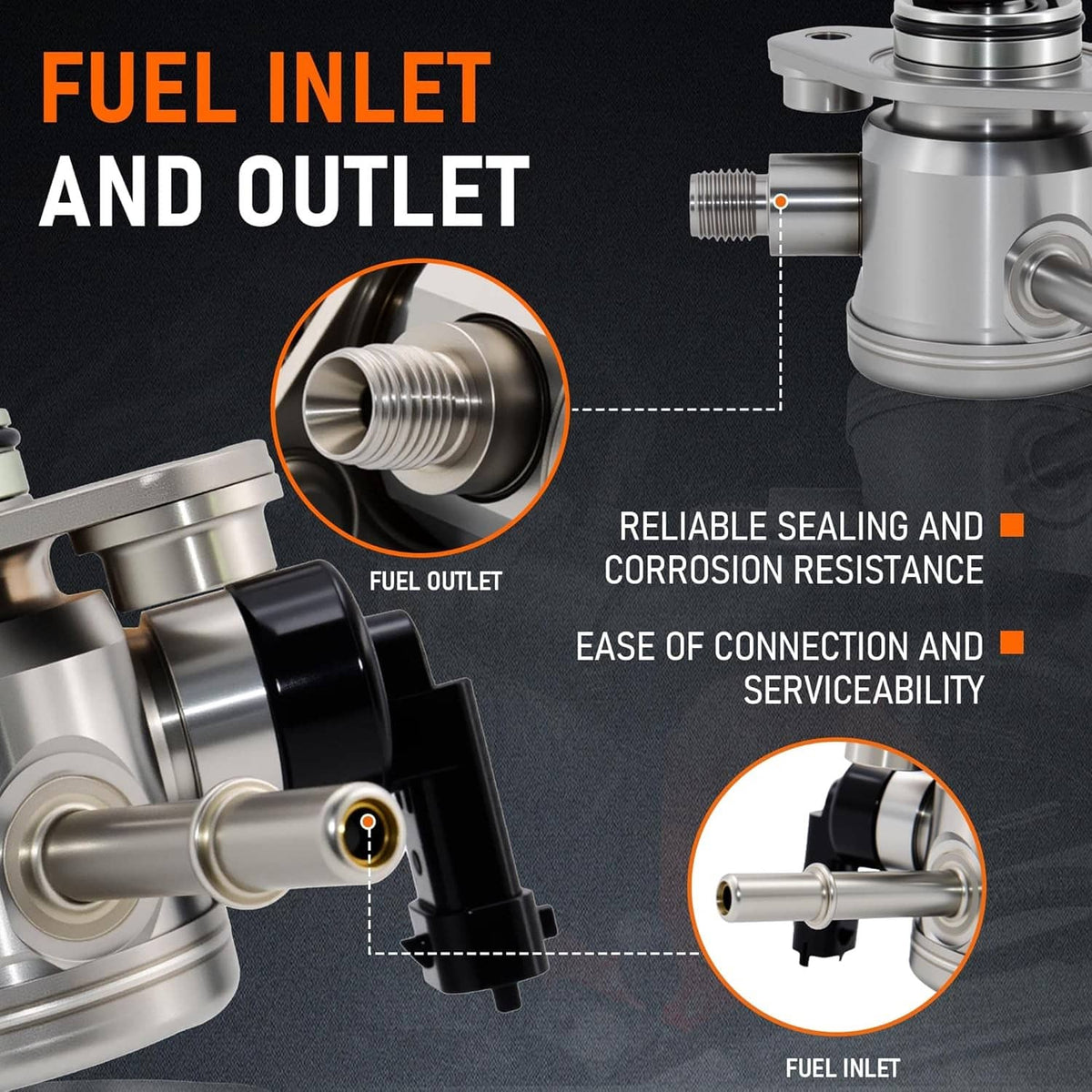 Solidspare High Pressure Fuel Pump for 2016-20 Chevrolet Impala Malibu Buick Regal 12651367
