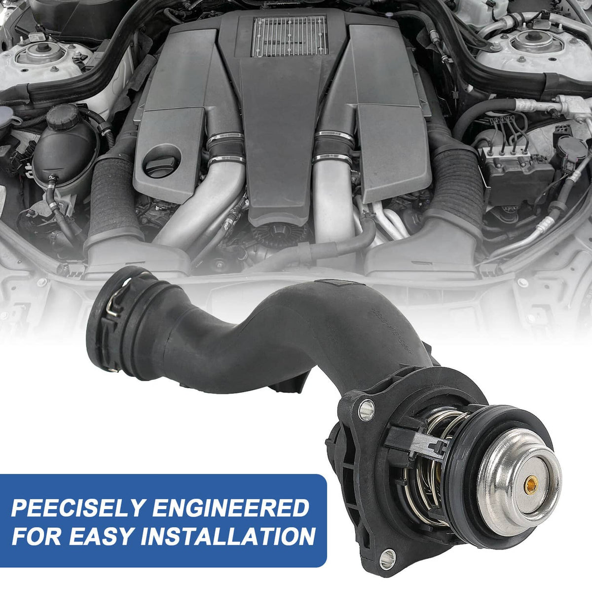 Solidspare Engine Coolant Thermostat Housing Fit Mercedes CLS550 GL450 CL550 2782000815