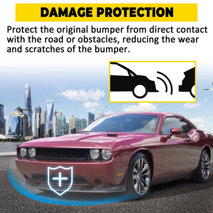 Solid Spare For Dodge Challenger 2008-2014 SRT Style Front Bumper Chin Spoiler Splitter Lip