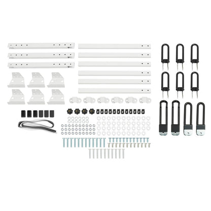 Solid Spare 3-Bars Cargo Van High Ladder Roof Rack For Nissan NV 1500 2500 3500 750 lbs