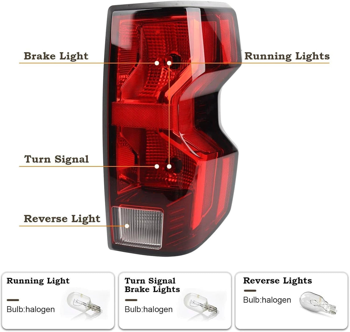 Solidspare For 2023-2024 Chevy Colorado LED Tail Light Brake Lamp W/ Bulb Right Passenger