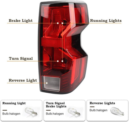 Solidspare For 2023-2024 Chevy Colorado LED Tail Light Brake Lamp W/ Bulb Right Passenger