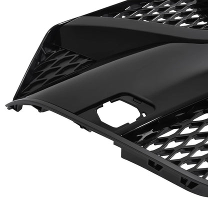 Solid Spare For Nissan Maxima 2016-2018 2017 Front Upper Grille Full Gloss Black Grill