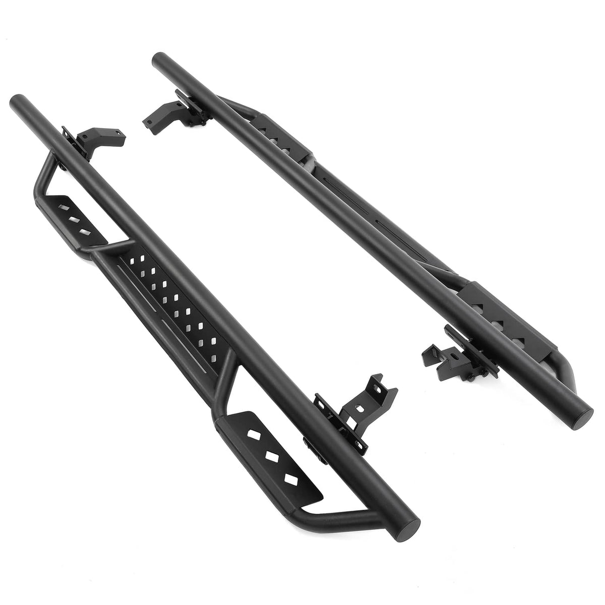 Solid Spare Fits 2021-2024 Ford Bronco 4 Door Side Steps Running Boards Nerf Bars Textured