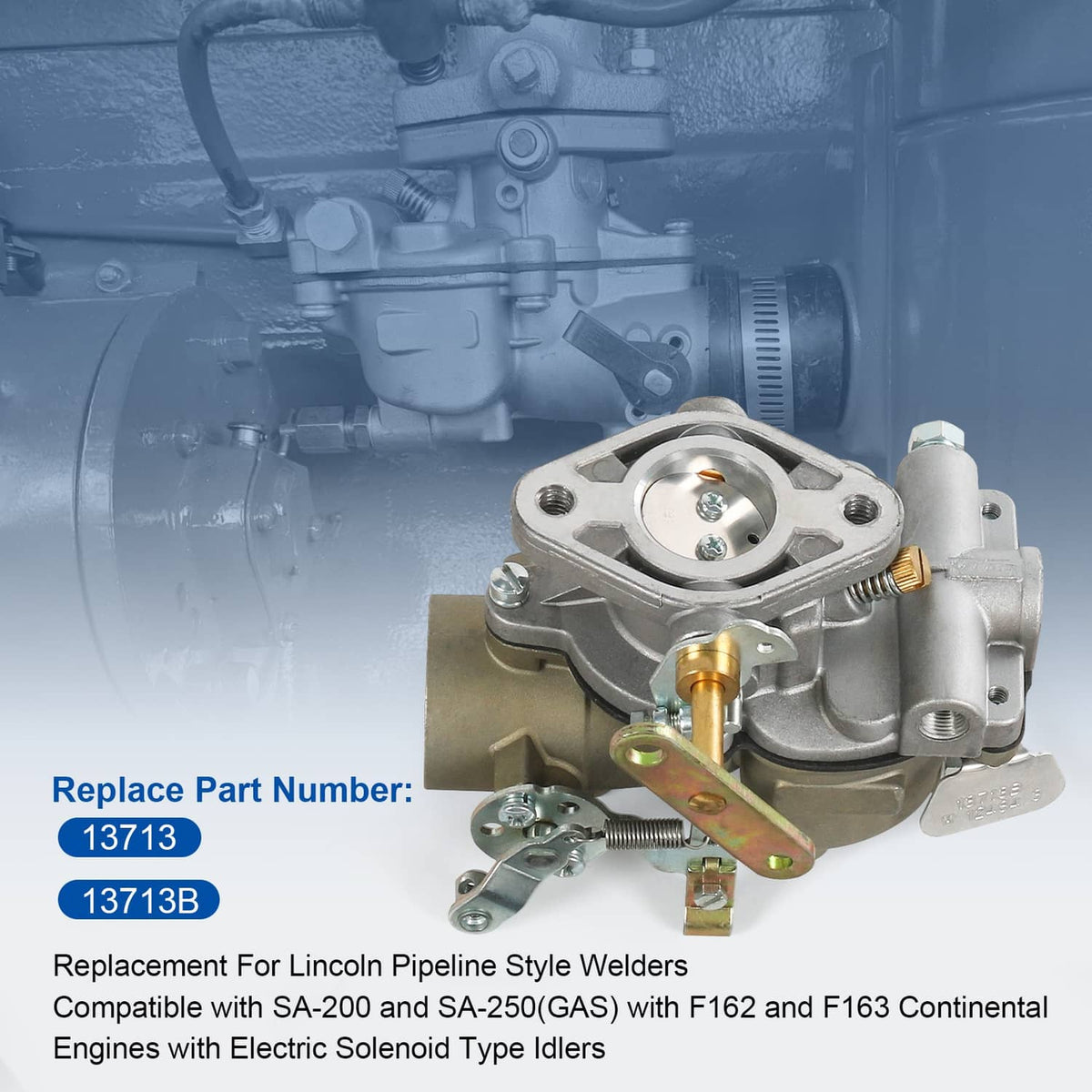 Solidspare Carburetor Carb for Lincoln SA-200 SA-250 WELDER 200 AMP repalce Zenith 13713B