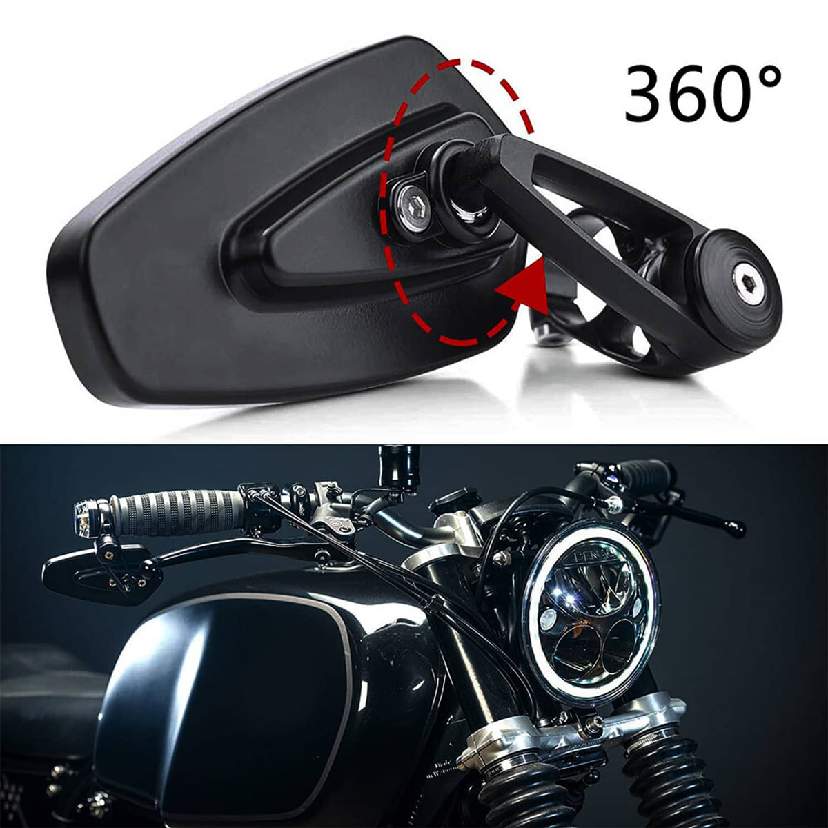 Solidspare 7/8" 22mm Handle Bar End Mirrors Rearview Mirror For 890 390 690 790 1290 1090