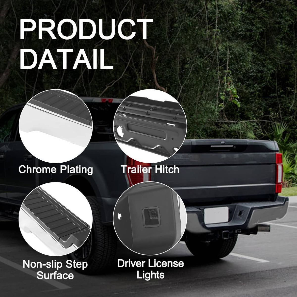 Solidspare Rear Step Bumper Assembly For 17-22 Ford F-250 F-350 Super Duty W/O Park Sensor