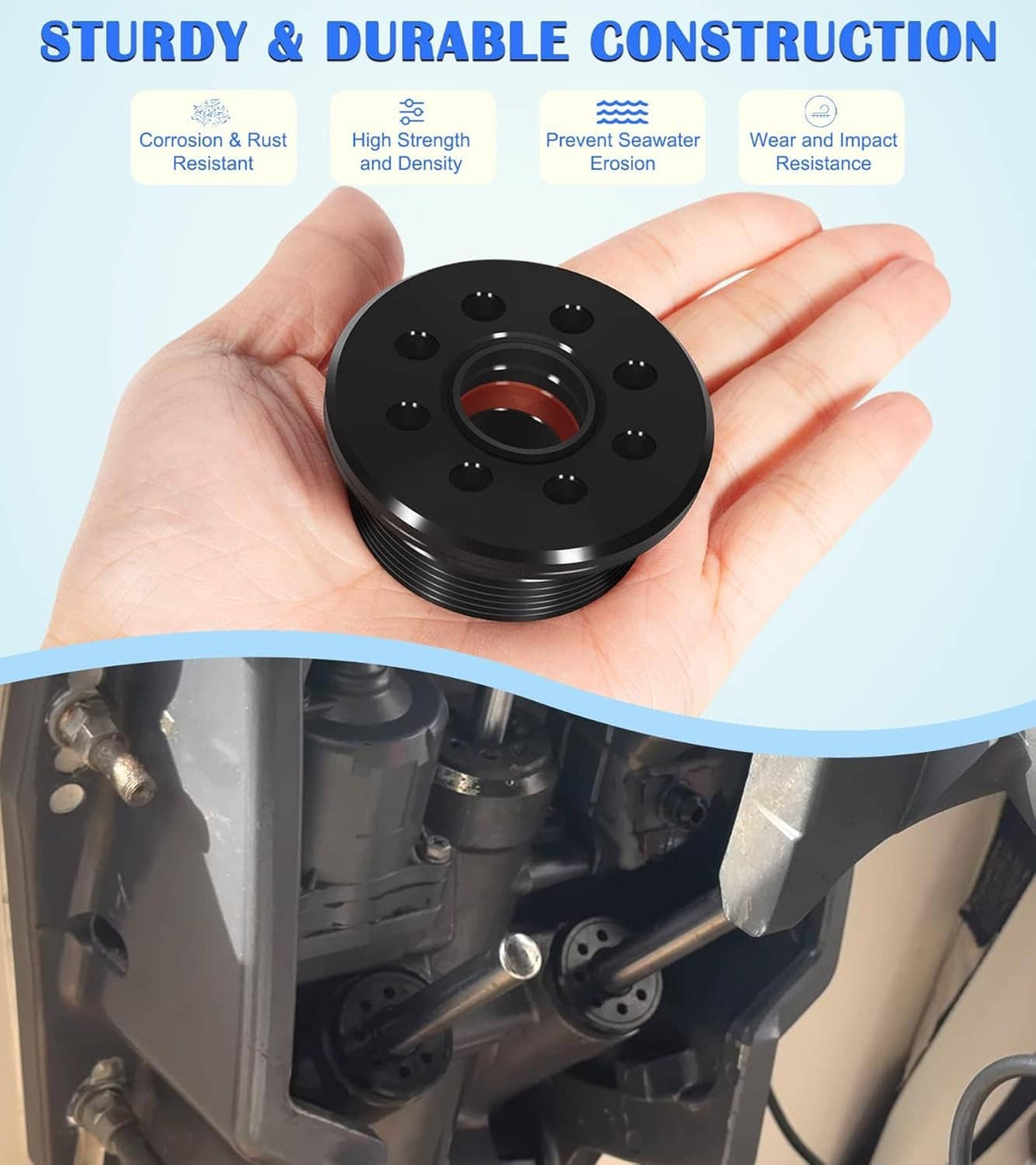 Solid Spare 64E-43821-01-00 Screw Trim Cap Cylinder W/Seal For Yamaha 115-250HP Outboard