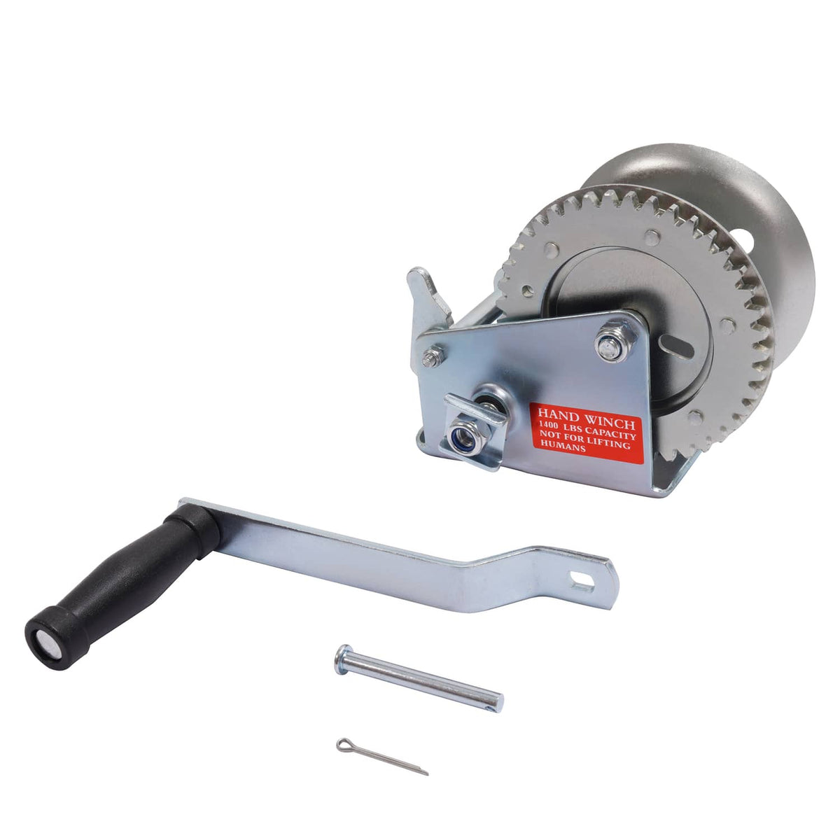 Solidspare 1400LBs Steel Horizontal Hand Pulling Ratchet Winch Galvanized For Boat Trailer