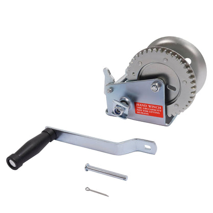 Solidspare 1400LBs Steel Horizontal Hand Pulling Ratchet Winch Galvanized For Boat Trailer