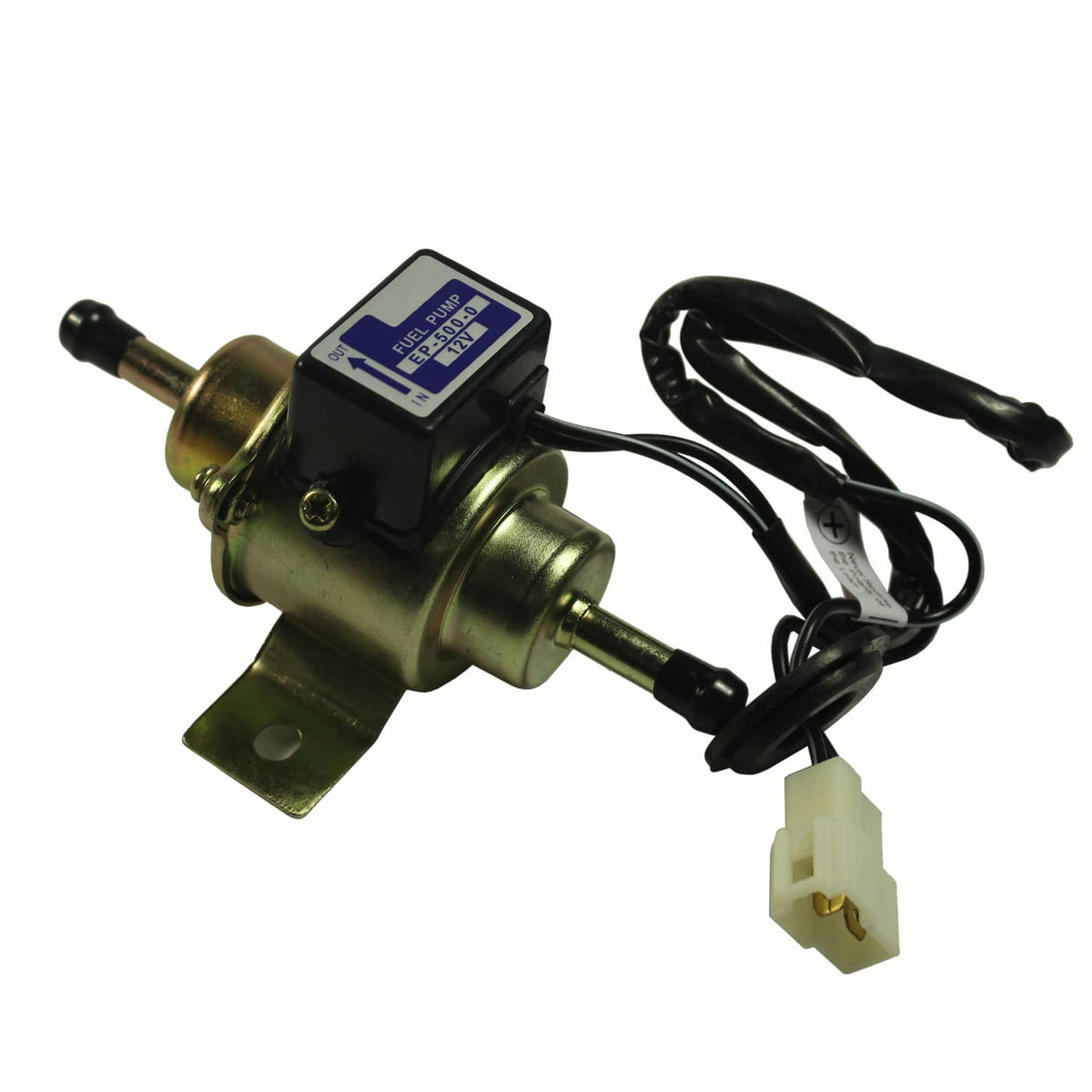 Solidspare CHROME Universal Gas Diesel Electric Fuel Pump 1/4 tubing 3-5 PSI Low Pressure