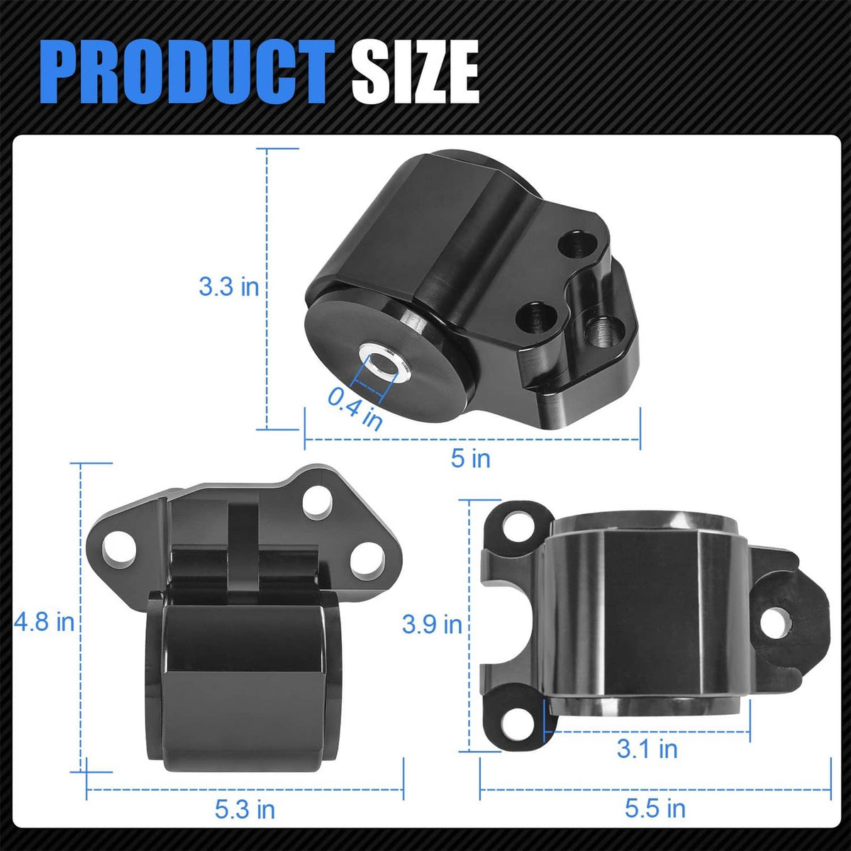 Solidspare For Honda Civic 1992-1995 EG D & B Series Engine Motor Mount Conversion Swap Kit