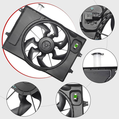 Solidspare Engine Radiator Cooling Fan for 2017-20 Hyundai Elantra 2019-22 Kia Forte 2.0L