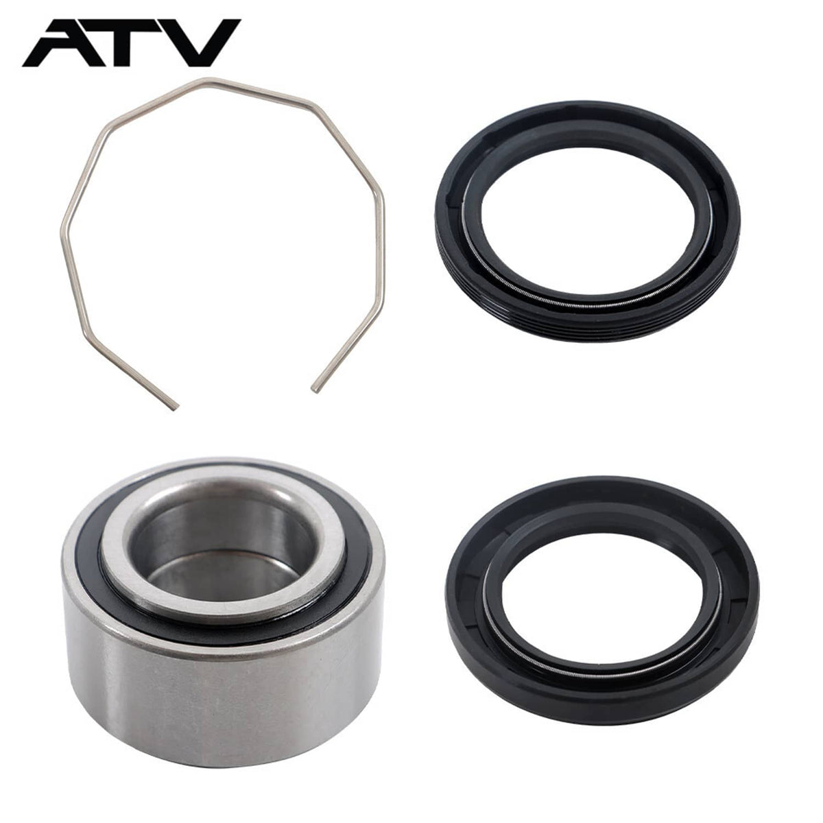 Solidspare For Arctic Cat 375 400 500 600 Bearcat 454 Front Wheel Hub Bearings & Seal Kit
