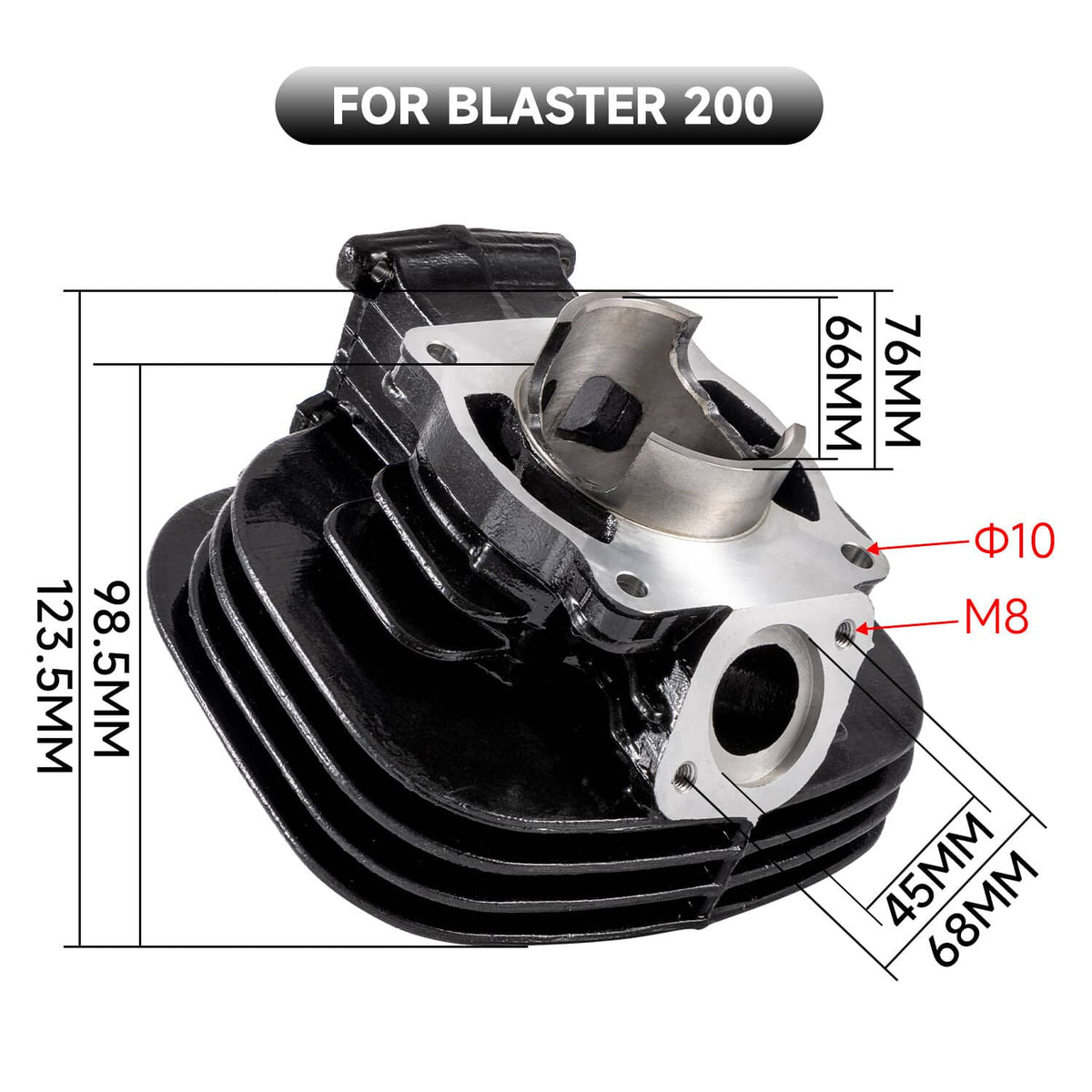 Solidspare Engine Rebuild Kit Crankshaft Cylinder Kit For 1988-2006 Yamaha Blaster 200 YFS