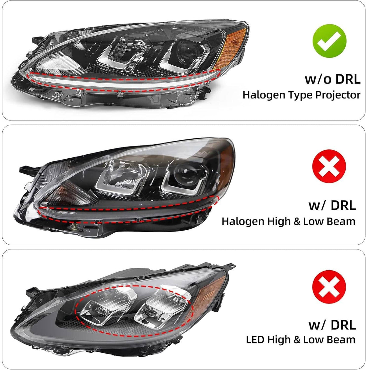 Solidspare Left Driver Side Halogen Headlight Assy w/Bulb For Ford Escape 2020 2021 2022