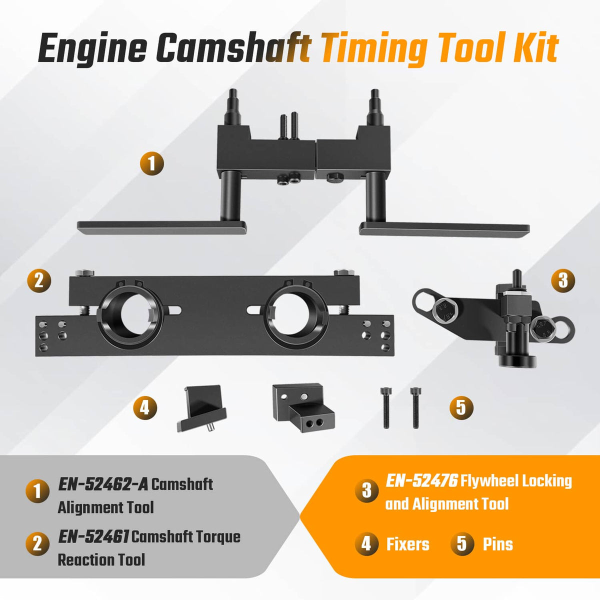 Solidspare Engine Camshaft Timing Tool Kit, Replaces EN-52461, EN-52476, EN-52462 for