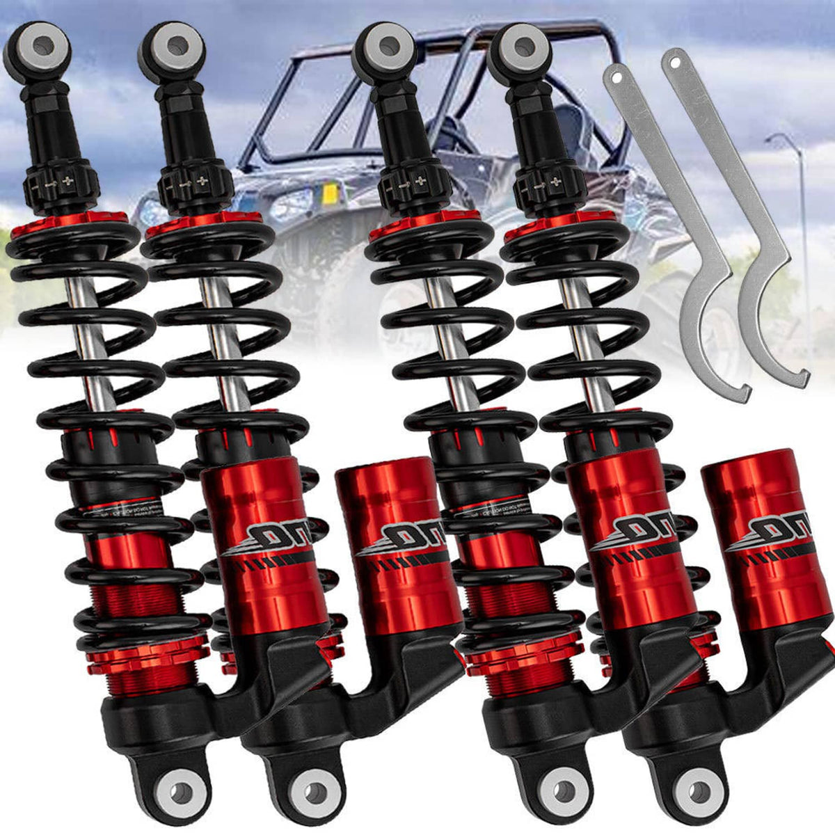 Solidspare FULL SET Air Shocks Absorbers Suspensions Fit For Polaris RZR 170 2009-2021 UTV