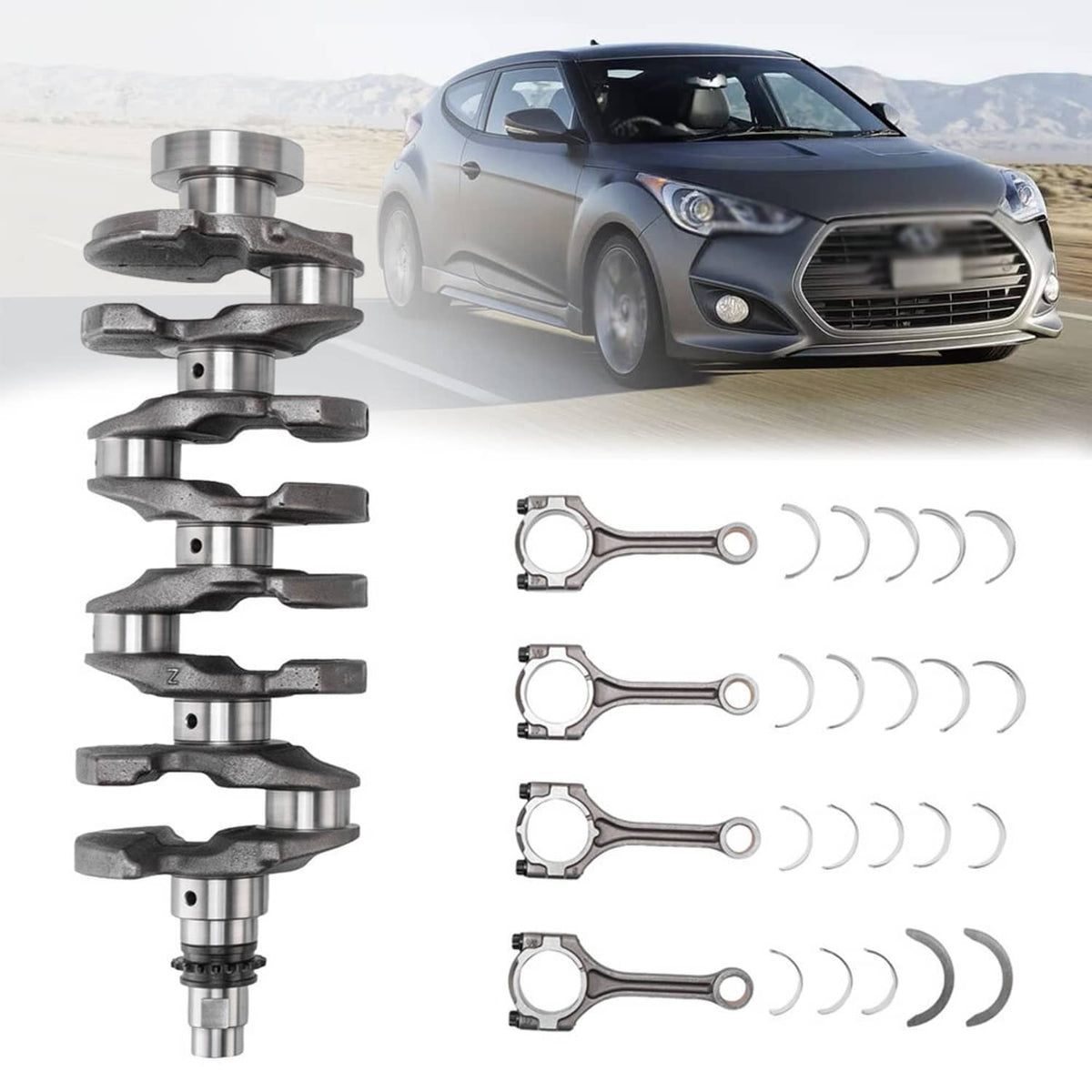 Solidspare Crankshaft & Main Rod Bearing Set for Hyundai Kia 1.6L Turbo Engine Rebuild Kit