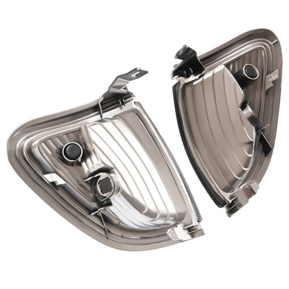 Solid Spare Pair of Smoke Lens Chrome Trim Corner Lights Lamps For Toyota Tacoma 2001-2004