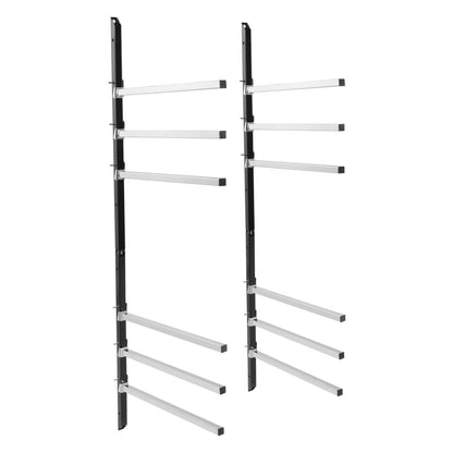 Solid Spare Wall Mounting Bumper Stand - Auto Body Paint Stand Rack w/ 6 Removable Arms
