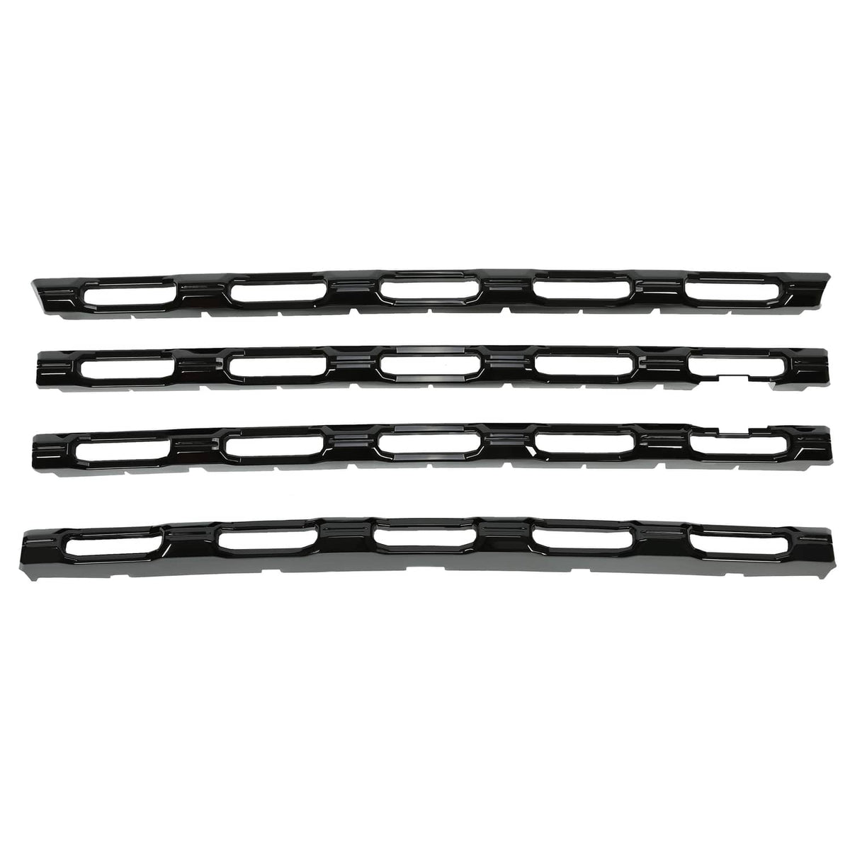 Solid Spare Gloss Black Painted For Chevy Silverado 2500 3500 HD 20-23 Grille Insert Overlay