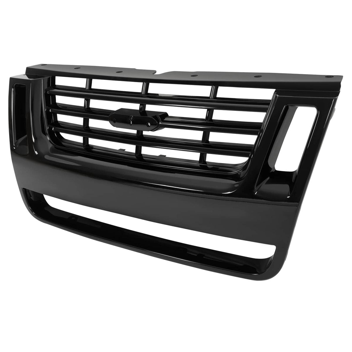 Solid Spare For Ford Explorer Sport Trac 2006-2010 Black Front Radiator Grille Assembly