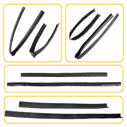 Solidspare Front & Rear Lower Door Weather Strip Seal For 99-16 Ford F250 F350 Crew Cab