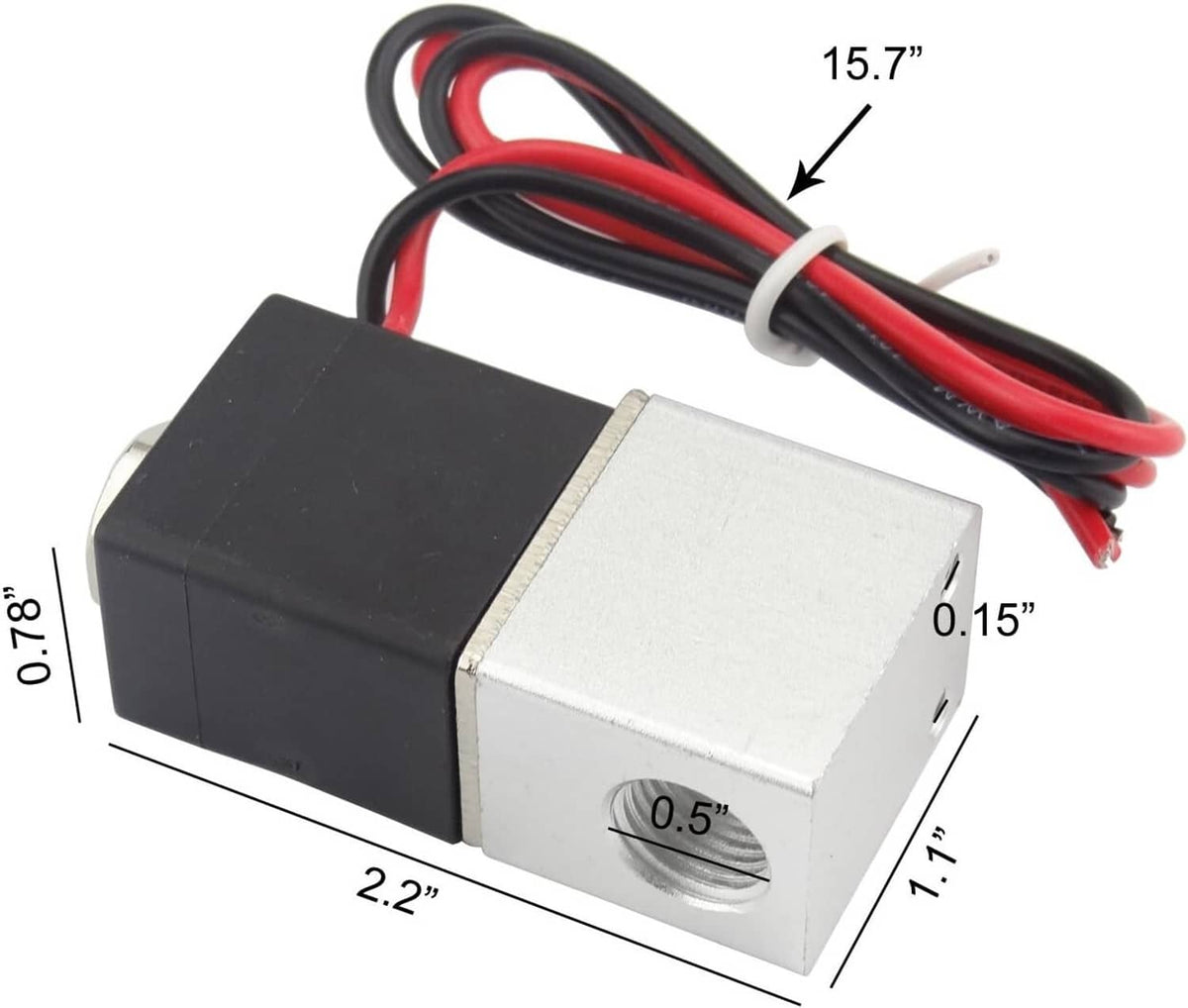 Solid Spare 2PCS 1/4" Fast Response Electric Solenoid Valve Air Water DC 12V Normally Closed