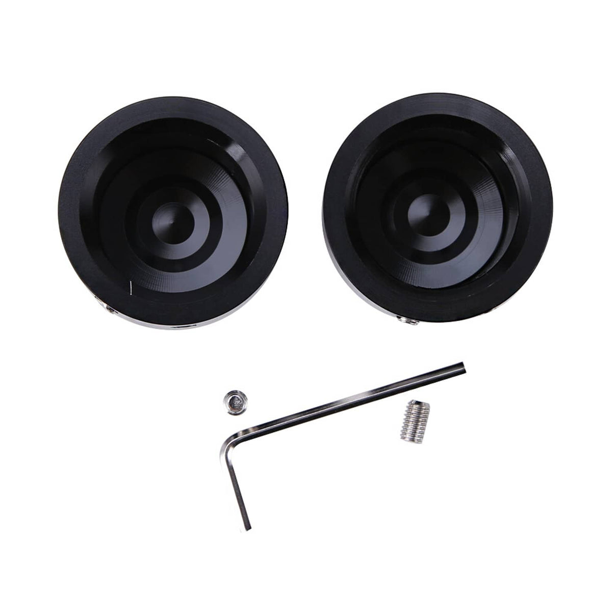 Solidspare Black Front Axle Cap Nut Covers Fit for Harley Touring Street Road Glide King US