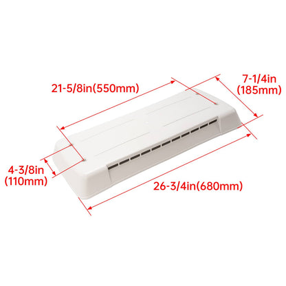 Solidspare White Vent Cover #65528 w/ mounting hardware For Dometic Refrigerator Vents