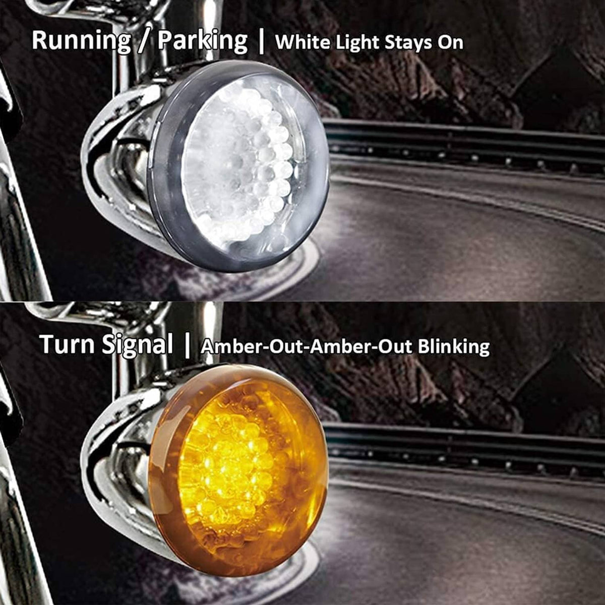 Solidspare Front 2" Led Turn Signal Light 1157 Bulb For Harley Touring Road Glide Limited