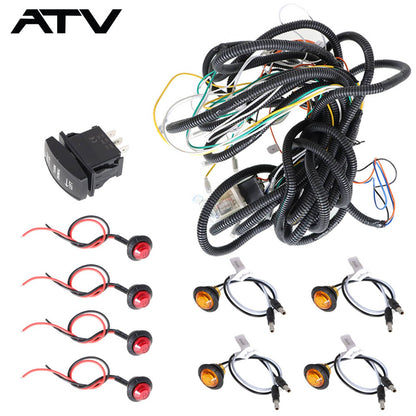 Solidspare Generic Street LED Rocker Switch Turn Signal Kit For SXS Kawasaki Mule Teryx 4