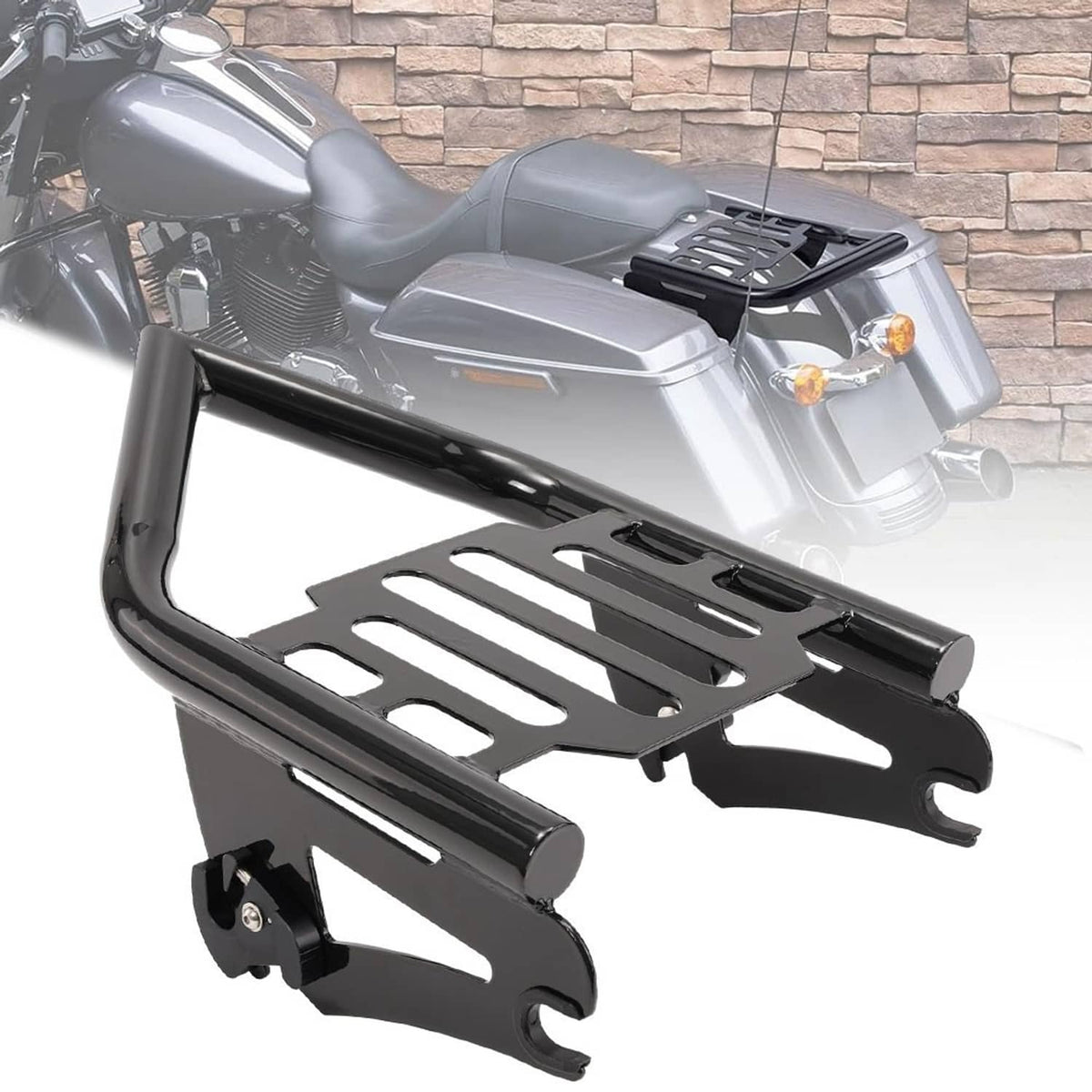 Solidspare For Harley Touring Street Glide Road Glide 09-25 Two Up Luggage Rack Detachable