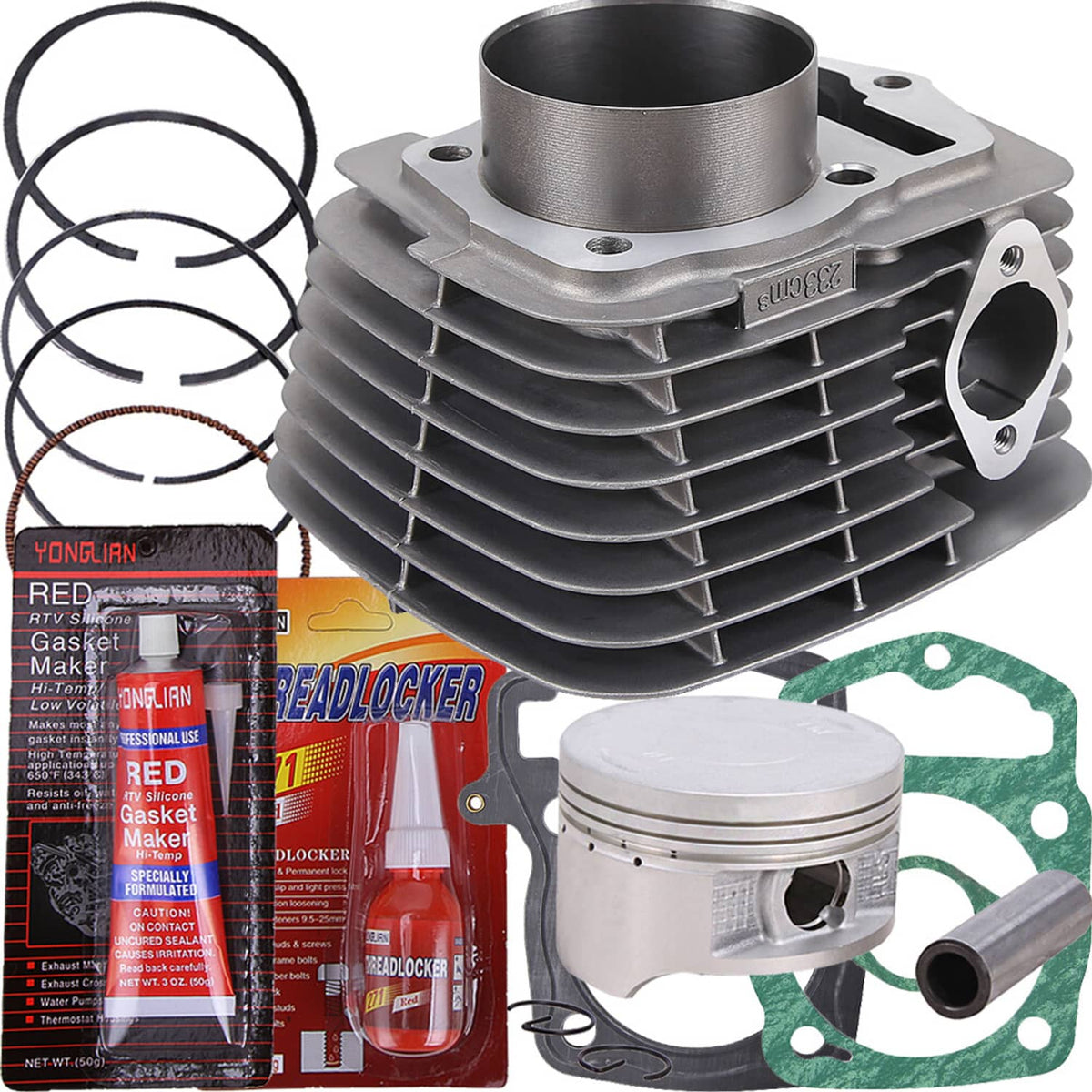 Solidspare 233cc Big Bore Cylinder Piston Top End Kit For Honda 07-15 CRF230F SL230 XR230