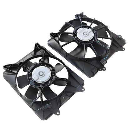 Solidspare 2Pcs AC Condenser and Radiator Cooling Fan Assembly Fit For 2016-2018 Honda HR-V