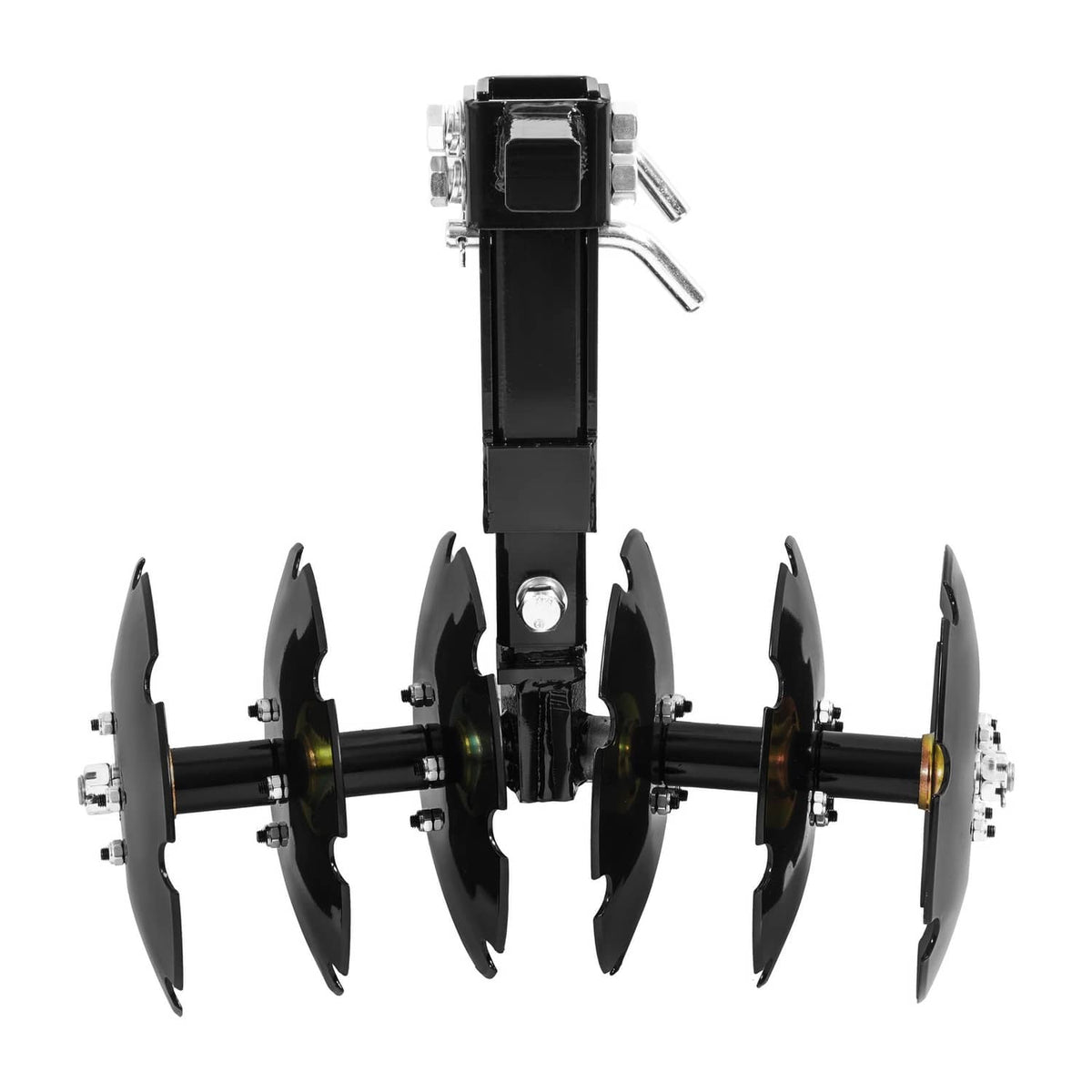 Solidspare 20" Notched Disc Harrow Plow Attachment for ATV UTV W/ 6 X Concave 2" Receiver