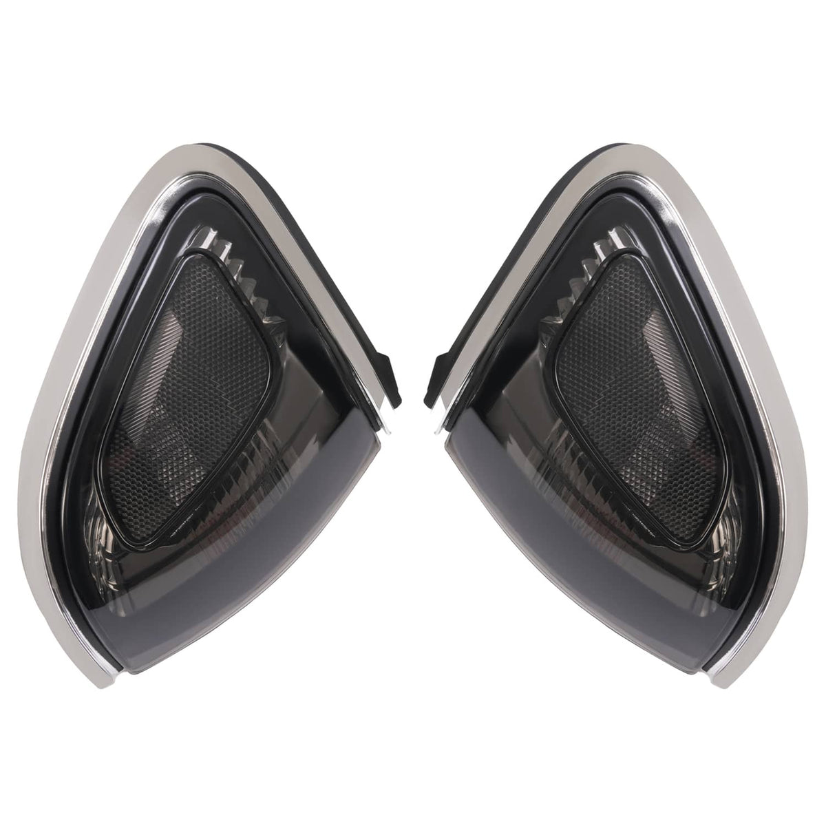 Solid Spare Pair of Smoke Lens Chrome Trim Corner Lights Lamps For Toyota Tacoma 2001-2004